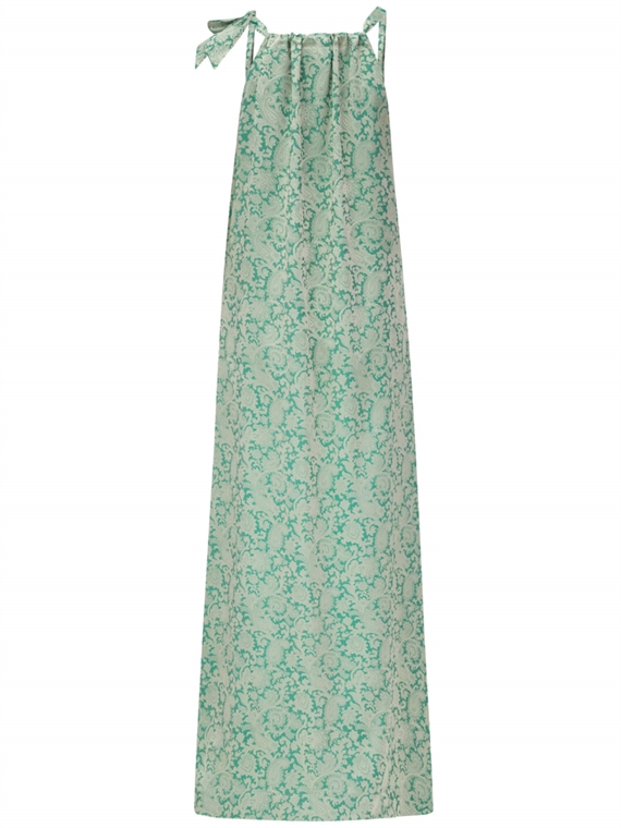 Karmamia Simone Kjole, Emerald Gold Jacquard 